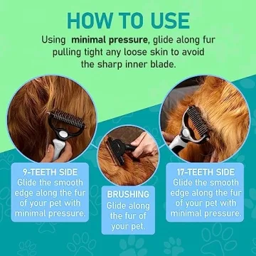 Maxpower Planet Pet Grooming Brush - Dual-Sided Rake for Dogs & Cats