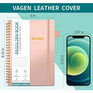 Reading Journals for Book Lovers, Book Journal Reading Log for Readers to Review and Track Your Read...