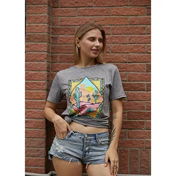 Trendy Women Cactus Funny Graphic Tee for Casual Style