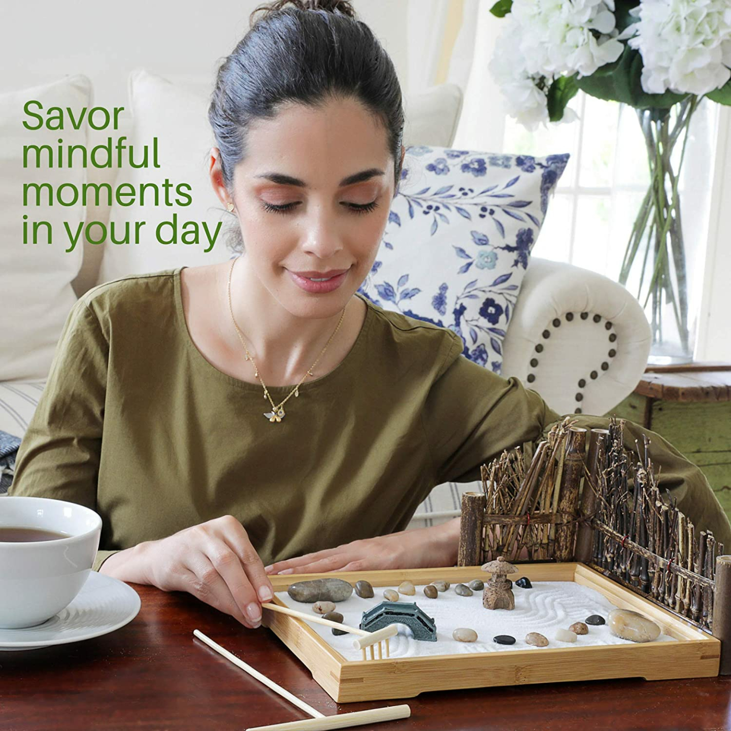 ENSO Zen Garden Kit for Desk - Meditation & Relaxation
