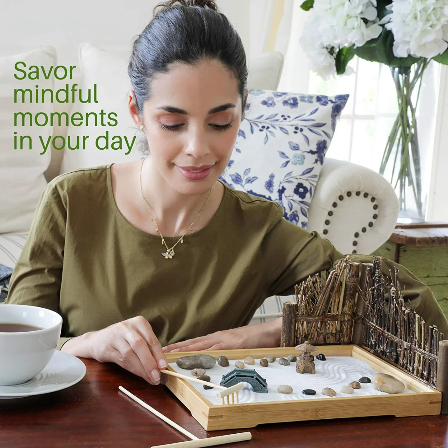 ENSO Zen Garden Kit for Desk - Meditation & Relaxation