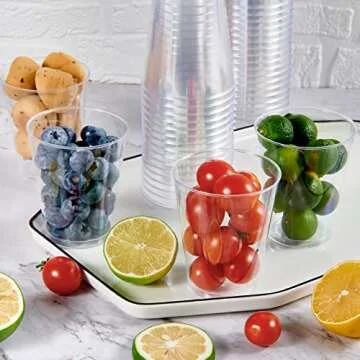JOLLY CHEF 8 oz Clear Plastic Cups - 200 Pack for Events