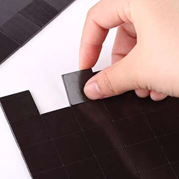 Flexible Magnet Squares with Adhesive by House Again - Each 20x20x2mm - Perfect for Crafts & DIY Pro...