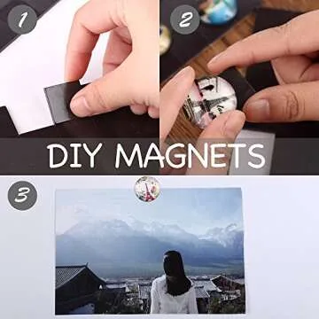 Flexible Magnet Squares with Adhesive by House Again - Each 20x20x2mm - Perfect for Crafts & DIY Projects, Hanging & Organizing Light Objects at Home Office or Warehouse, 70Pcs