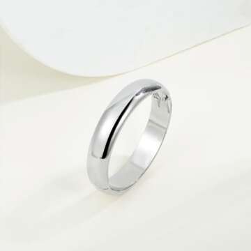 Joya Love Chunky Silver Cuff Bangle Bracelets For Women Statement Minimalist Thick Silver Hinge Open Wrist Cuff Bracelets For Women Trendy Jewelry