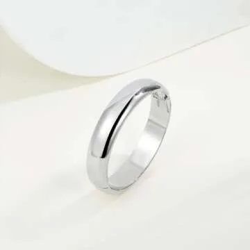 Joya Love Chunky Silver Cuff Bangle Bracelets For Women Statement Minimalist Thick Silver Hinge Open Wrist Cuff Bracelets For Women Trendy Jewelry