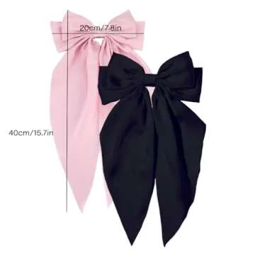 Trnerm Hair Bows for Women - 3PCS Stylish Satin Clips
