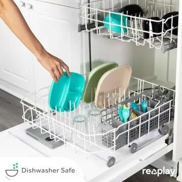 Re-Play Kids Divided Plates Set, Durable and Eco-Friendly