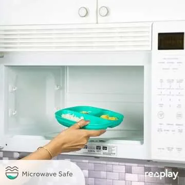 Re-Play Kids Divided Plates Set, Durable and Eco-Friendly