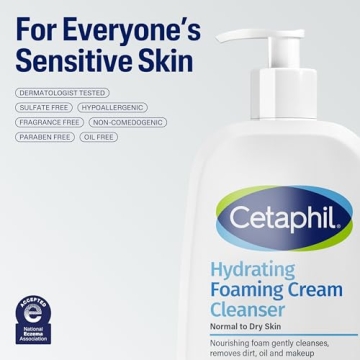 Cetaphil Hydrating Foaming Cream Cleanser for Sensitive Skin