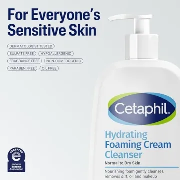 Cetaphil Hydrating Foaming Cream Cleanser for Sensitive Skin