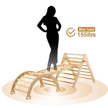 5 In 1 Pikler Triangle Gym for Kids Aged 2-6