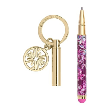 Stylish Lilly Pulitzer Keychain Pen with Stylus Tip