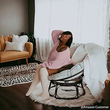 EXLURA Off Shoulder Sweater Batwing Sleeve Loose Oversized Pullover Pink