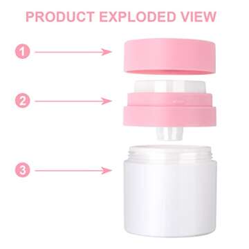 Drunk Elephant Airless Pump Jar Set - 3 Pc Lotion Dispenser & Cosmetic Cream Jar