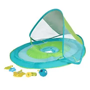 SwimWays Baby Spring Float with Canopy - Inflatable Float for Children with Detached Floating Toys a...