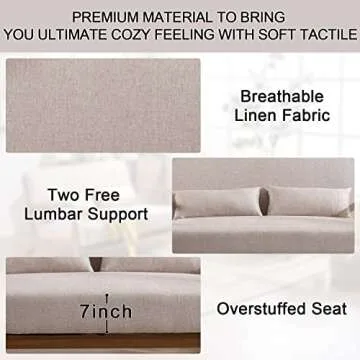 INZOY 50 Inch Love Seat Sofa - Mid Century Modern Elegance