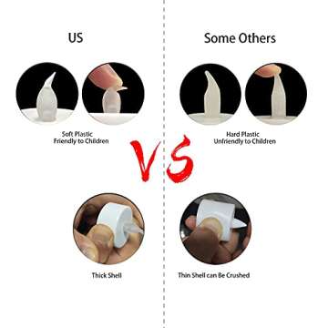 VETOUR 24pcs Tea Lights Candles Battery Operated: Realistic LED Flickering Flameless Tea Lights Stea...