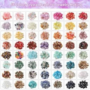 Quefe 1800pcs Jewelry Making Kit with 56 Colors Crystal Beads