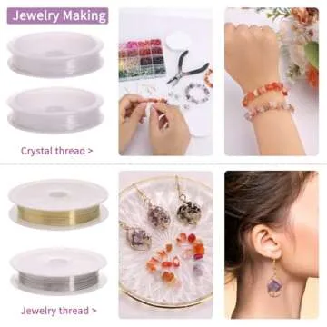 Quefe 1800pcs Jewelry Making Kit with 56 Colors Crystal Beads