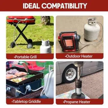 GasXpert 6ft Propane Hose Adapter for 1lb to 20lb Tanks