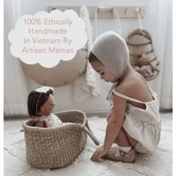 Sustainable BEBE BASK Doll Bassinet & Bed Bundle