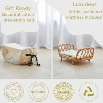 Sustainable BEBE BASK Doll Bassinet & Bed Bundle