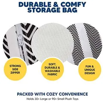 5 STARS UNITED Stuffed Animal Storage Bean Bag for Kids