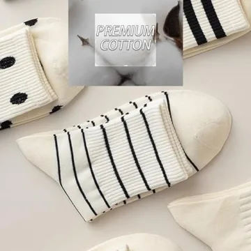 CHUNFO Colorful Ribbed Ankle Socks for Women