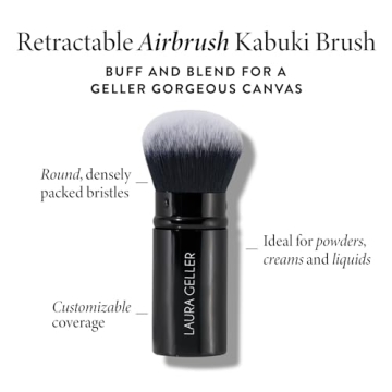 LAURA GELLER Retractable Airbrush Kabuki Brush for Flawless Makeup