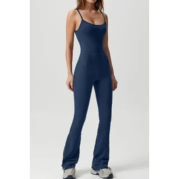 Stylish QINSEN Women's Yoga Jumpsuit High Waist One Piece