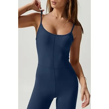 Stylish QINSEN Women's Yoga Jumpsuit High Waist One Piece