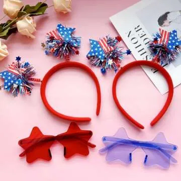 4 PCS Patriotic Party Accessories for Independence Day
