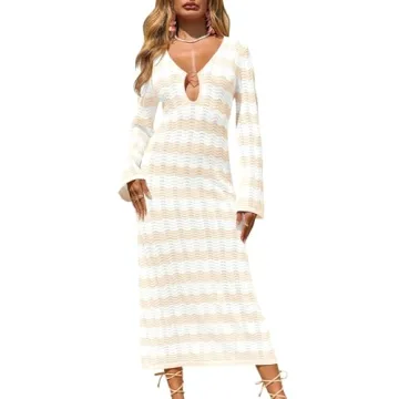 Saodimallsu Crochet Summer Maxi Dress - Stylish Beach Cover Up