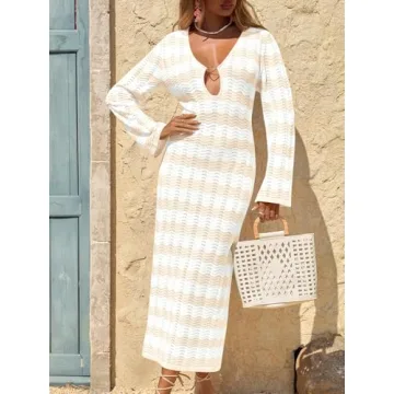 Saodimallsu Crochet Summer Maxi Dress - Stylish Beach Cover Up