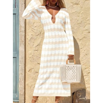 Saodimallsu Crochet Summer Maxi Dress - Stylish Beach Cover Up