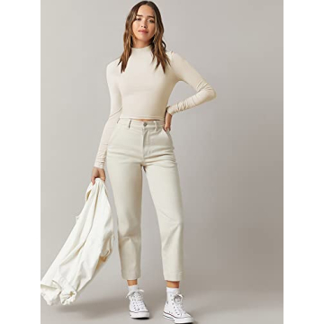 Verdusa Women's Mock Neck Fitted Crop Top for Stylish Comfort