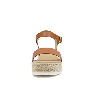 Soda CLIP Women Open Toe Ankle Strap Platform Espadrille Sandals
