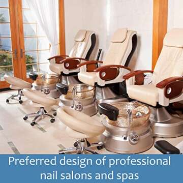 PrettyClaw Disposable Spa Chair Liner Elastic Bags for Pedicure and Foot Massages Footsie Bath Liners Fits Most Salon Chair Tubs Blue (100 Pieces)