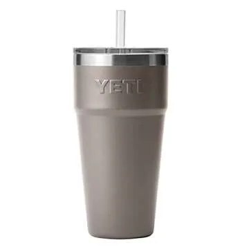YETI Rambler 26 oz Straw Cup, Vacuum Insulated, Stainless Steel with Straw Lid, Sharptail Taupe