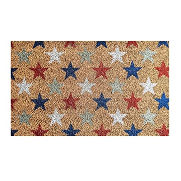 NINAMAR Patriotic Door Mat for USA Decor - High Quality Coir