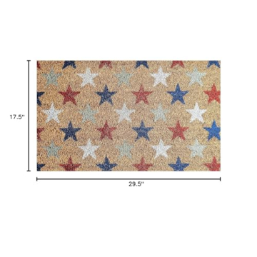 NINAMAR Patriotic Door Mat for USA Decor - High Quality Coir