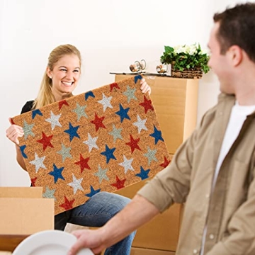 NINAMAR Patriotic Door Mat for USA Decor - High Quality Coir