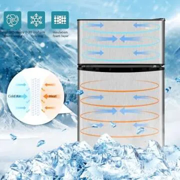 Euhomy Mini Fridge with Freezer - Compact 3.1 Cu.Ft Solution