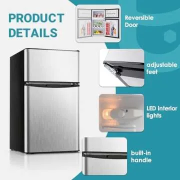 Euhomy Mini Fridge with Freezer - Compact 3.1 Cu.Ft Solution