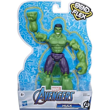 Avengers Marvel Bend and Flex Hulk Figure with Blast Accessory - 6-Inch Superhero Toy