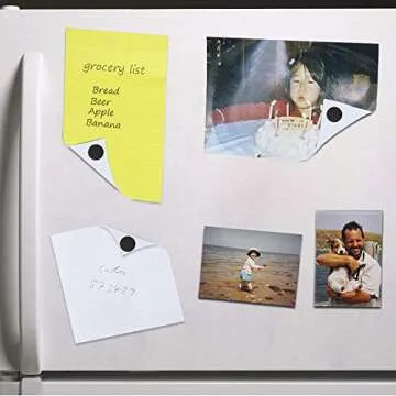 HOUSE AGAIN Round Magnets with Adhesive Backing, Adhesive Magnets for Crafts, Small Sticky Magnetic Dots for DIY Projects, Hanging & Organizing Light Objects, 70 Pcs 20x2mm