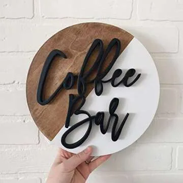 Lavender Inspired Coffee Bar Sign for Modern Decor