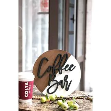 Lavender Inspired Coffee Bar Sign for Modern Decor