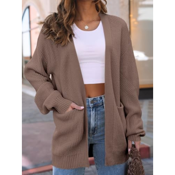 LILLUSORY Women's Oversized Soft Knit Cardigan for Fall
